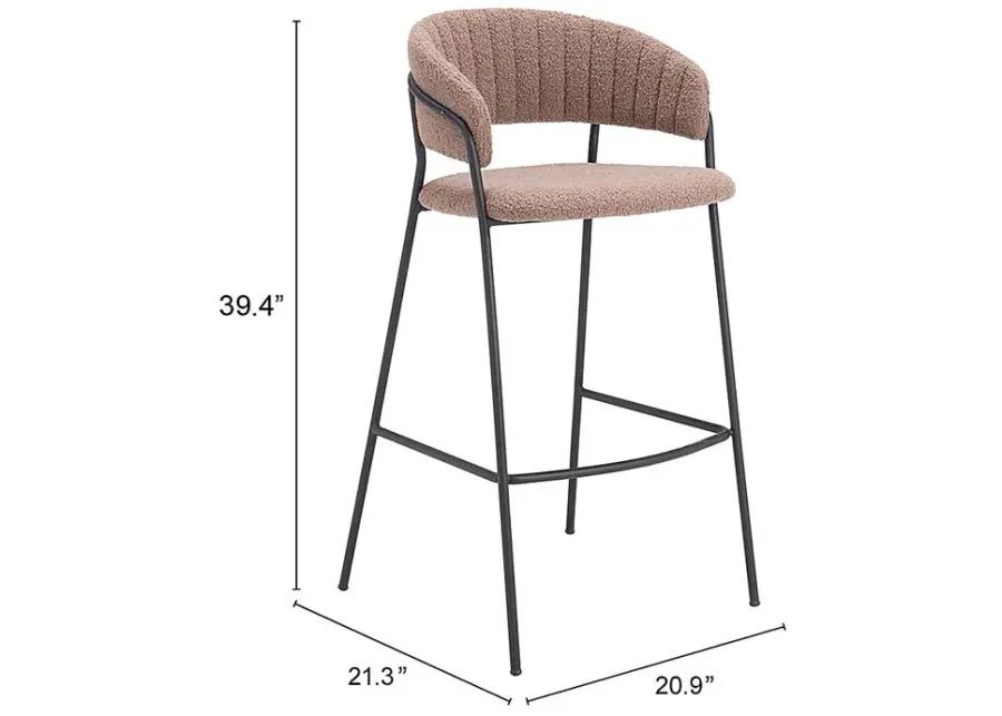 Causbie Brown Barstool, Set of 2