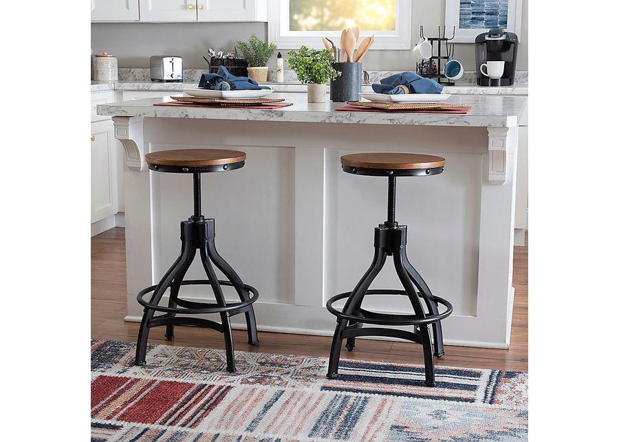 Deleya Brown Barstool, Set of 2