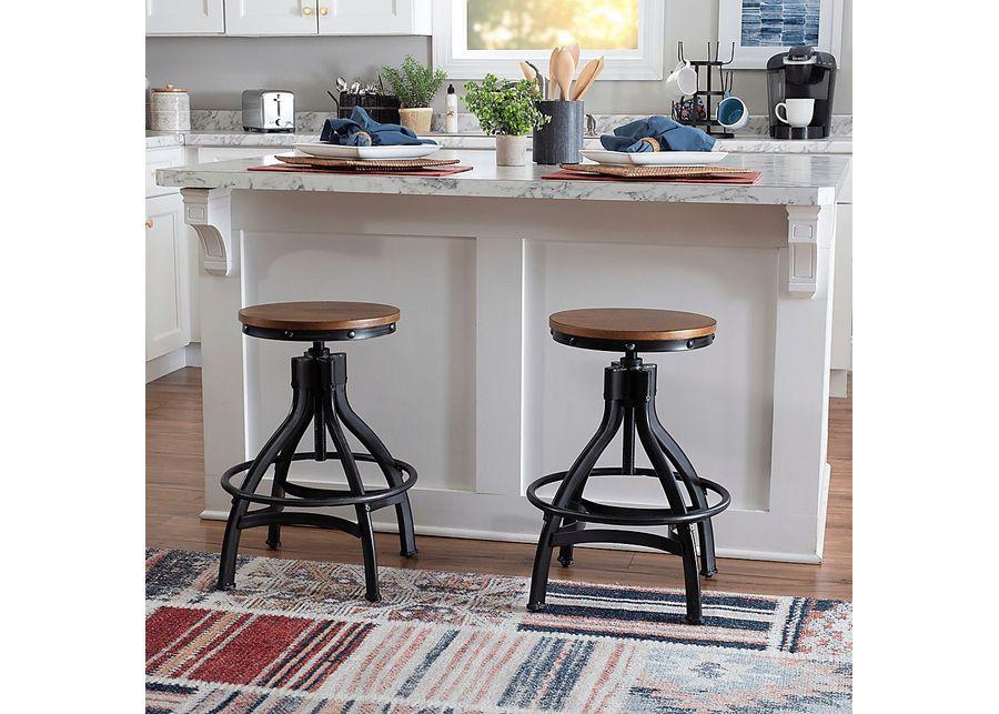 Deleya Brown Barstool, Set of 2