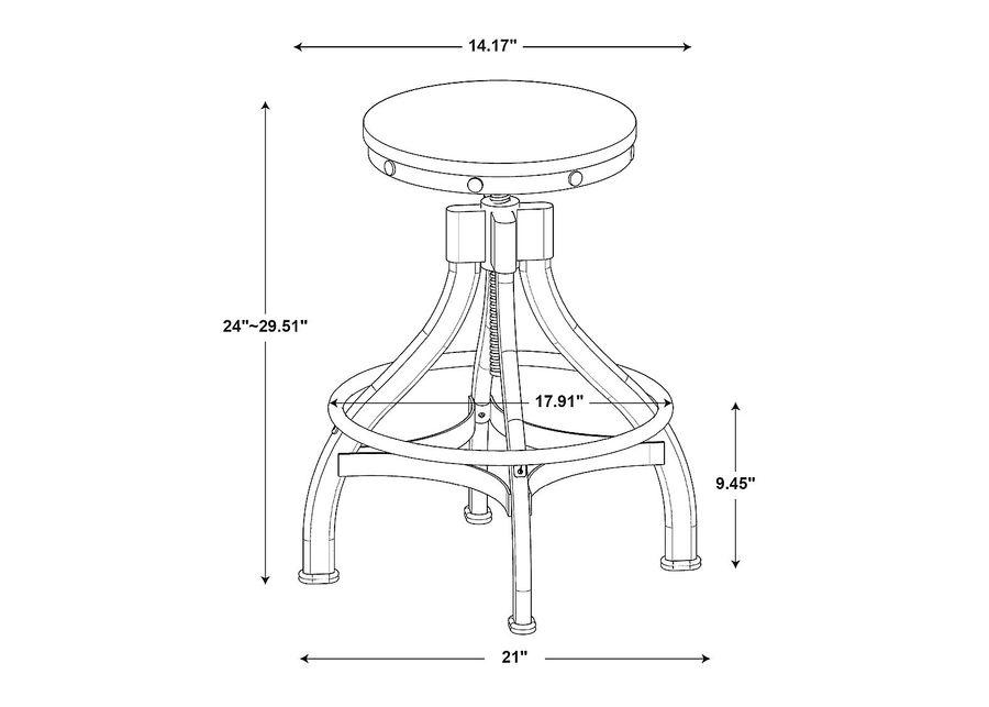 Deleya Brown Barstool, Set of 2