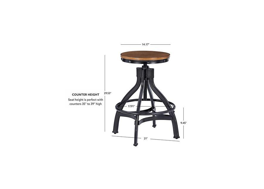 Deleya Brown Barstool, Set of 2