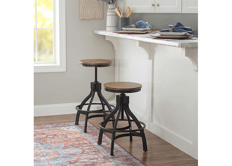 Deleya Brown Barstool, Set of 2