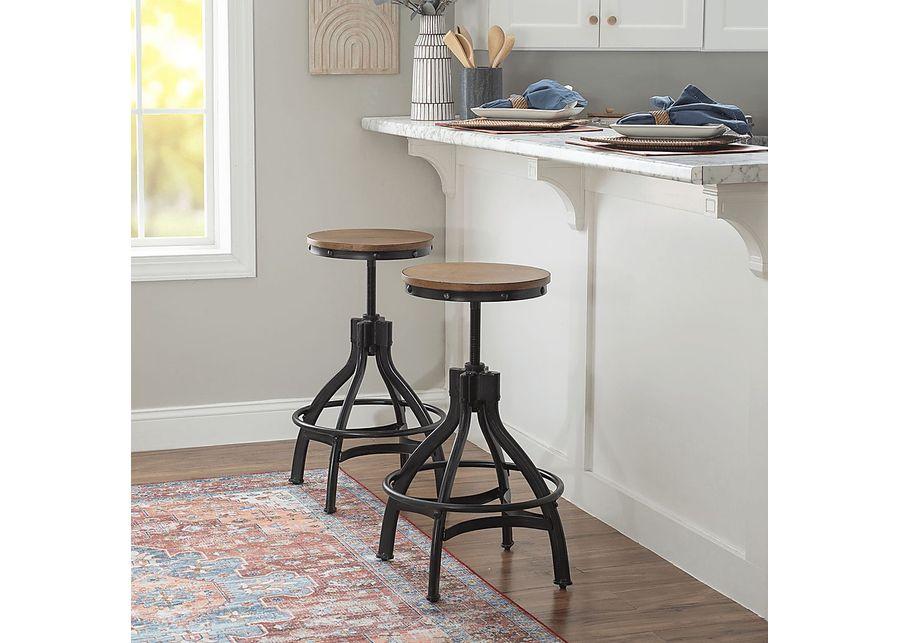 Deleya Brown Barstool, Set of 2