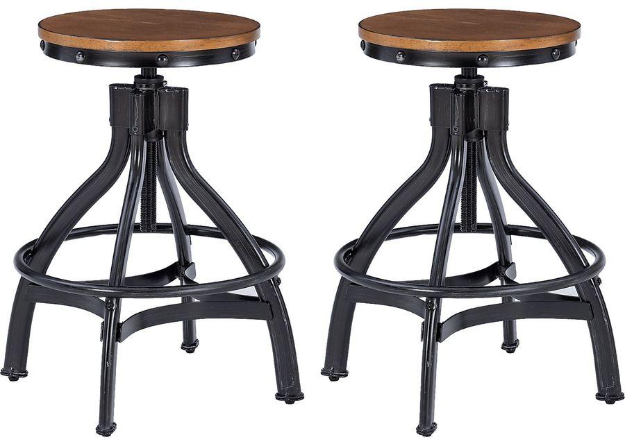 Deleya Brown Barstool, Set of 2