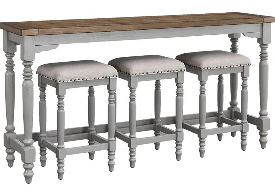 Raylene Gray Counter Height Table with 3 Stools