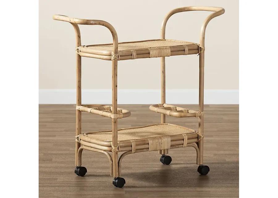 Mowrer Brown Bar Cart