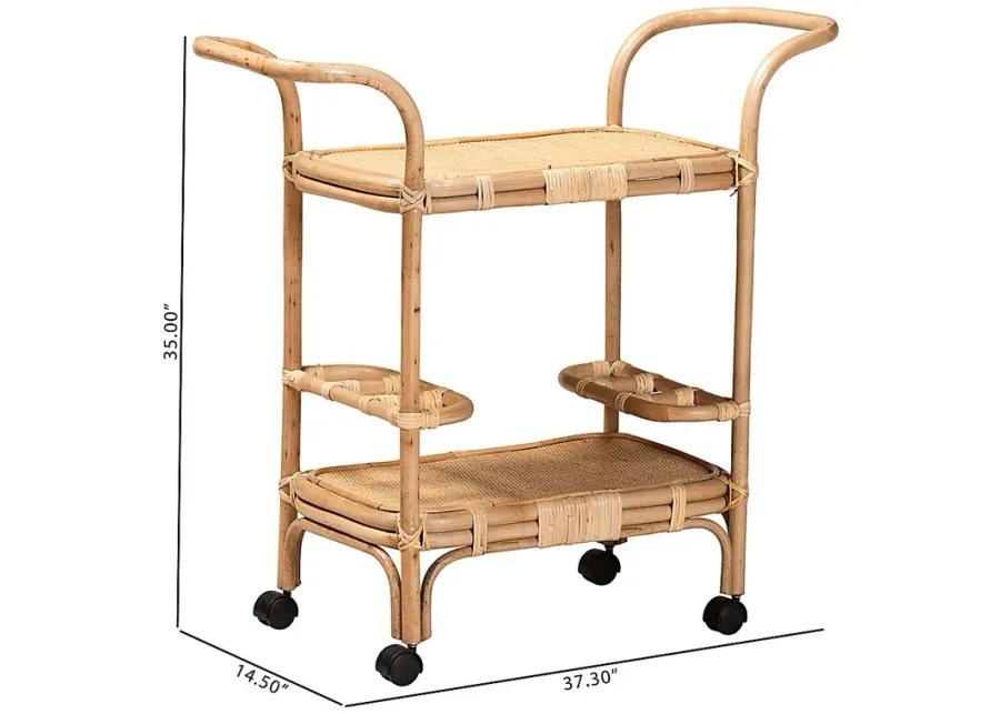 Mowrer Brown Bar Cart