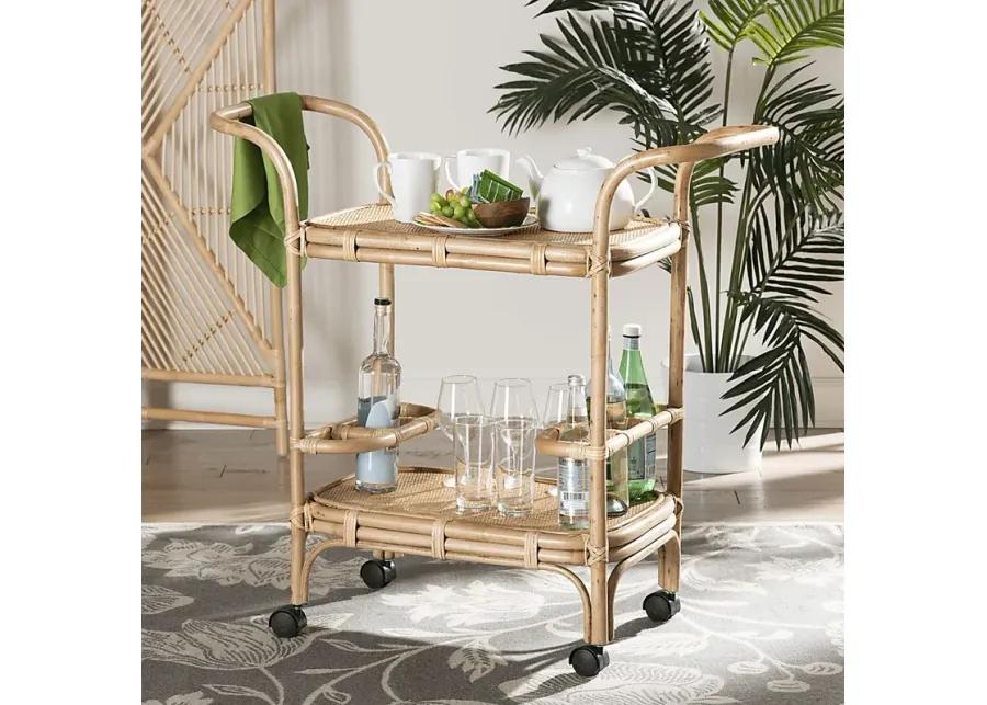 Mowrer Brown Bar Cart