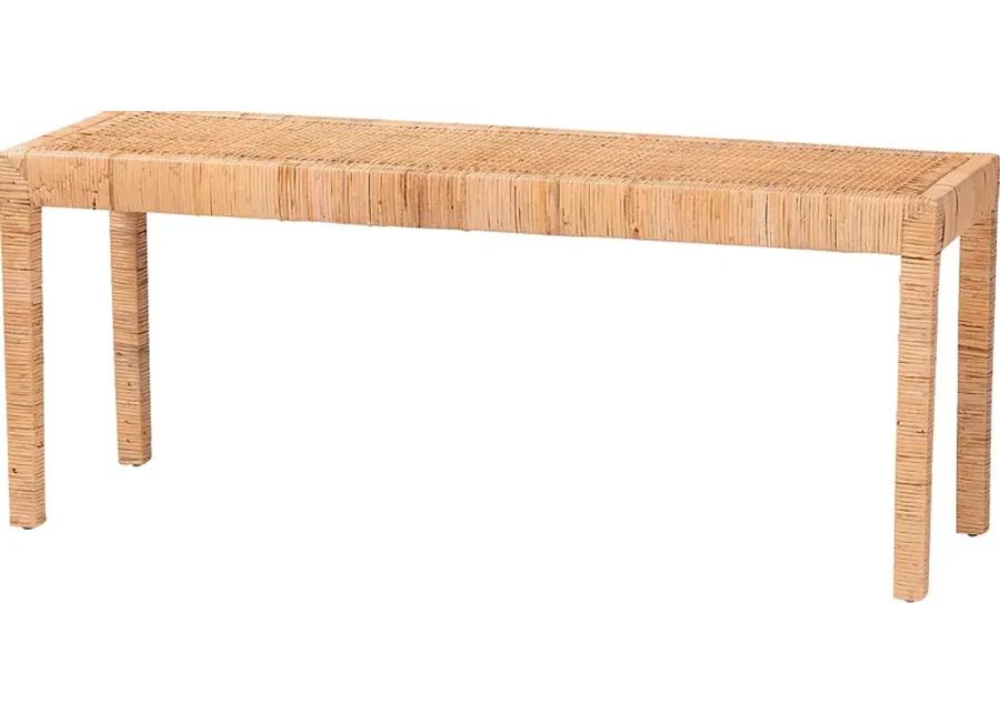 Ackerly Brown Long Bench