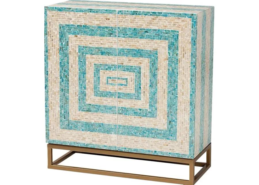 Abiathar Blue Accent Cabinet