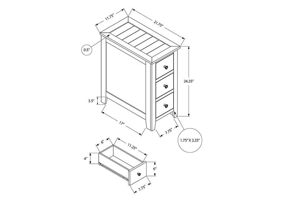 Willaura White Accent Table