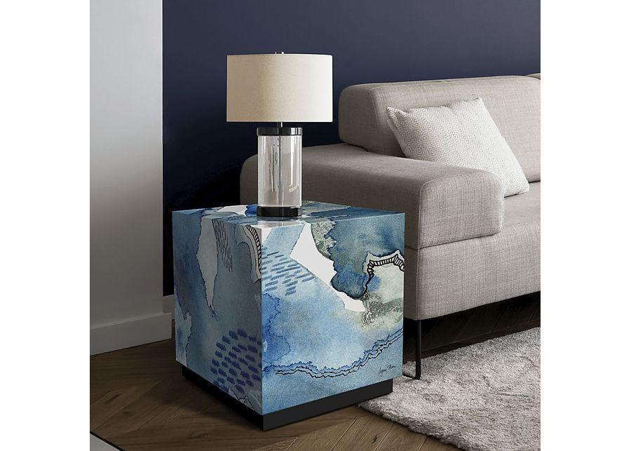 Balok Blue Accent Table