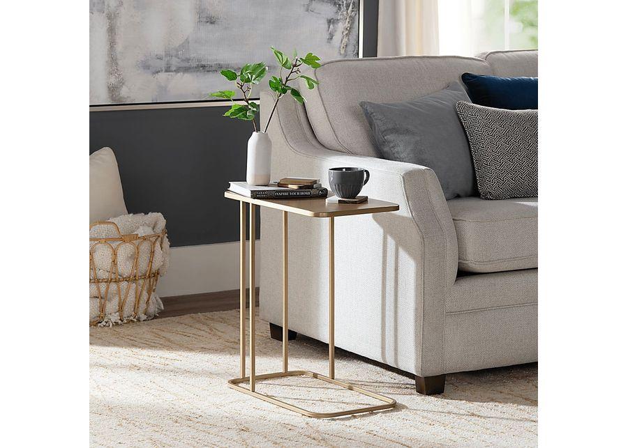 Adelay Gold Accent Table