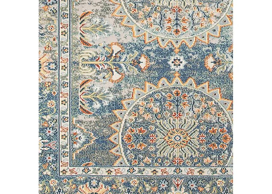 Dirinella Blue 5'1 x 7'6 Rug