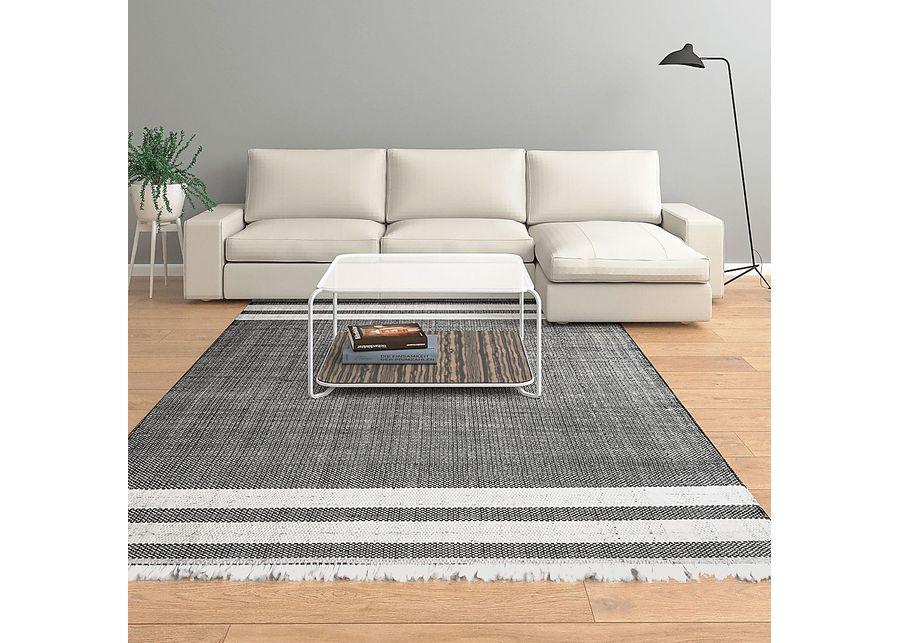 Kebba Steel Gray 5' x 7'9 Indoor/Outdoor Rug