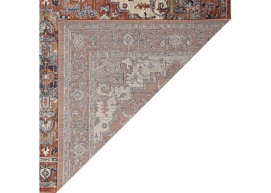 Paeris Rust 5'3 x 7'6 Rug