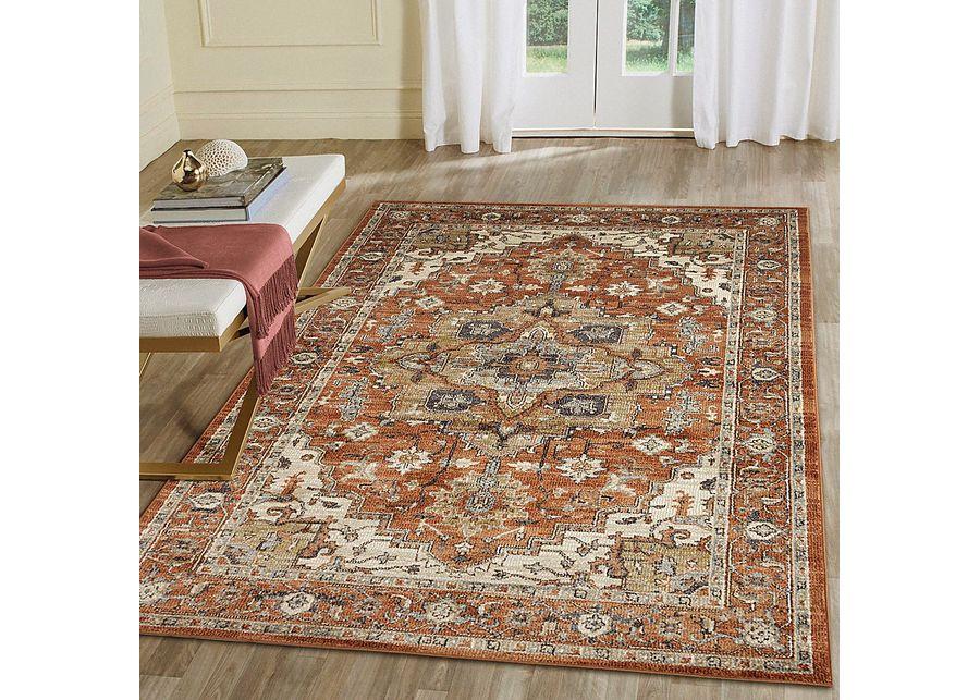 Paeris Rust 5'3 x 7'6 Rug