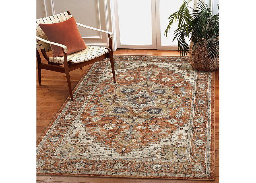 Paeris Rust 5'3 x 7'6 Rug