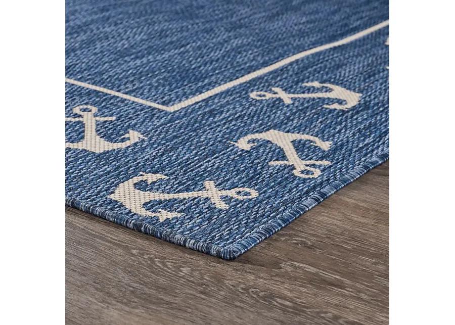 Oyufi Blue 5'3 x 7' Indoor/Outdoor Rug