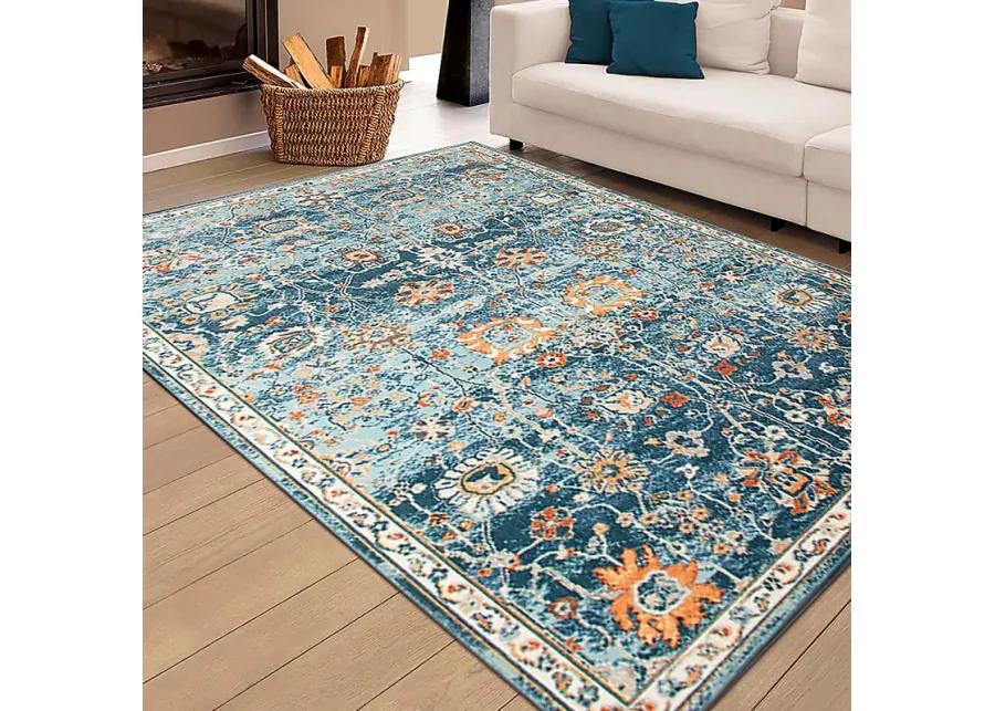 Pilvons Navy 7'9 x 9'9 Indoor/Outdoor Rug