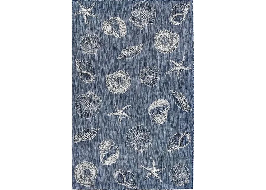 Sandfoot Point Navy 7'10 x 9'10 Indoor/Outdoor Rug