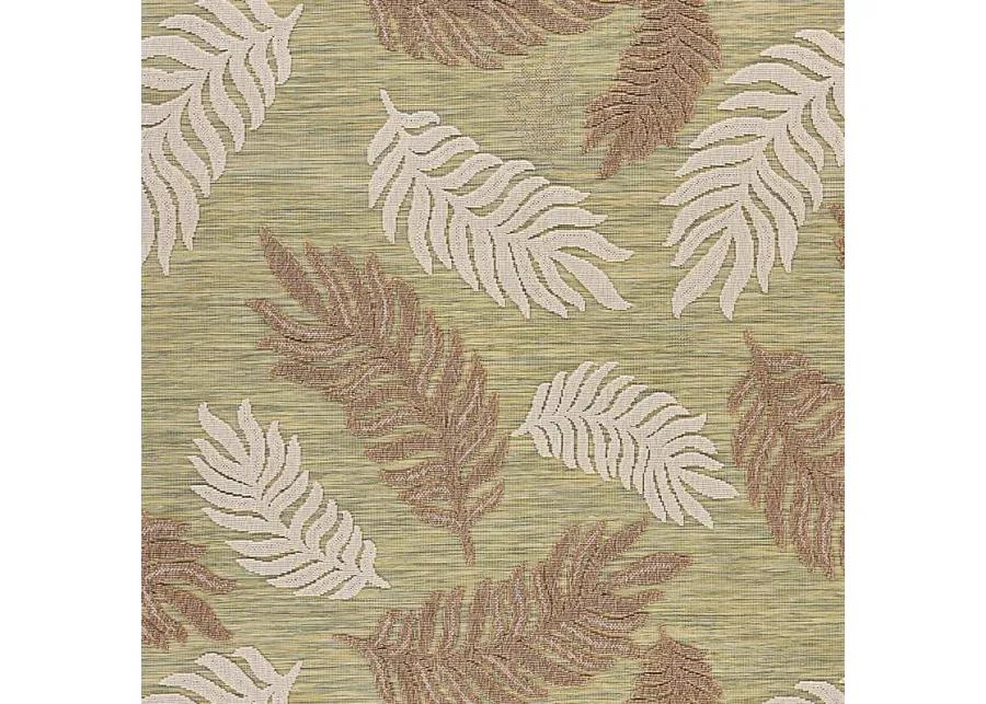 Abuhi Tan/Green 7'9 x 9'9 Indoor/Outdoor Rug