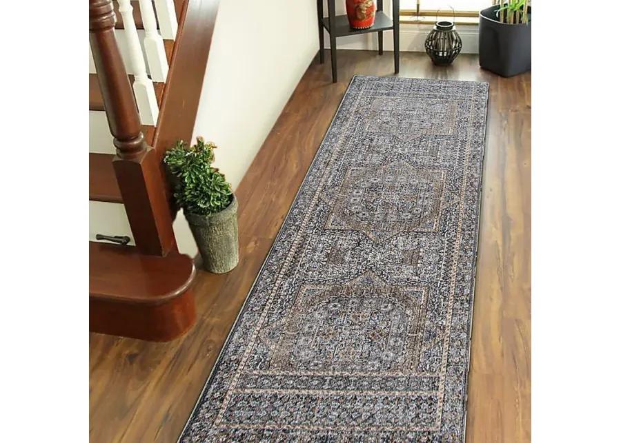 Haertley Charcoal 2'6 x 7'10 Runner Rug