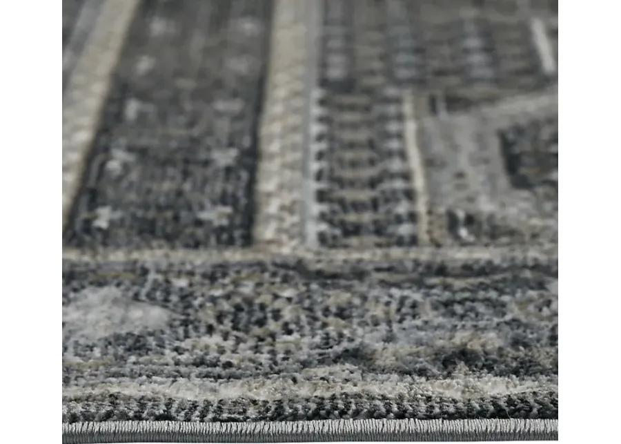 Haertley Charcoal 2'6 x 7'10 Runner Rug