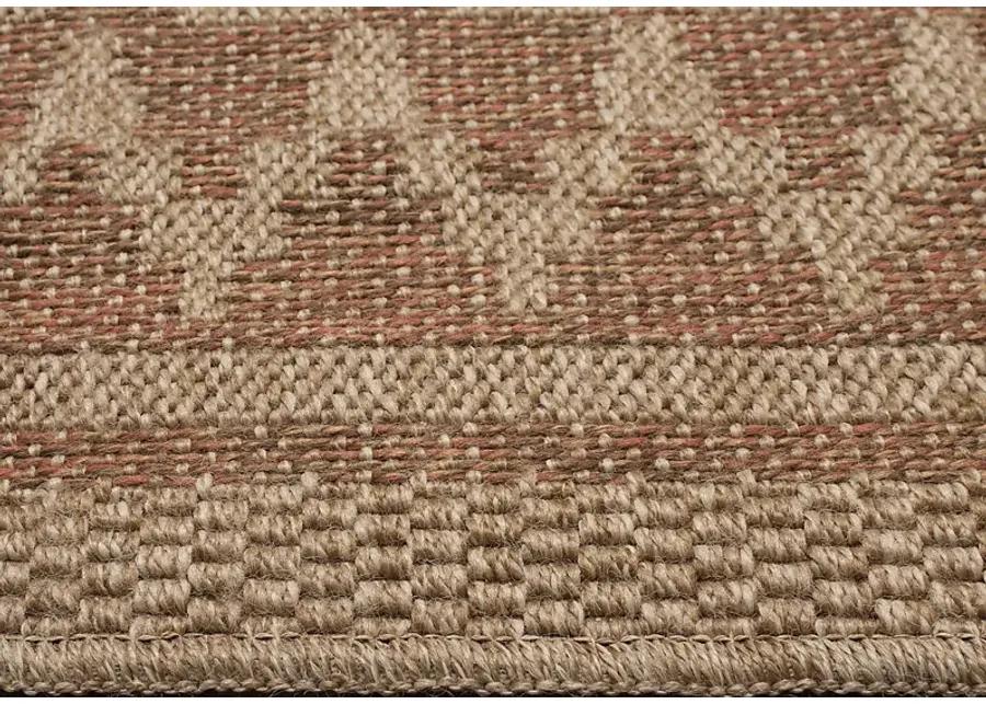 Coosaw Terracotta 7'10 Square Indoor/Outdoor Rug