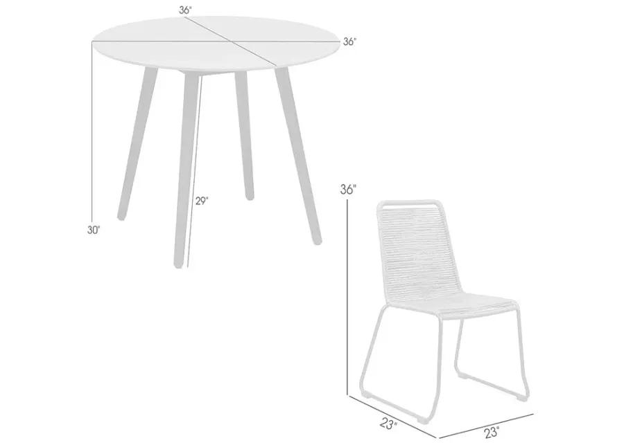 Danburry Black 3 PC Outdoor Dining Set