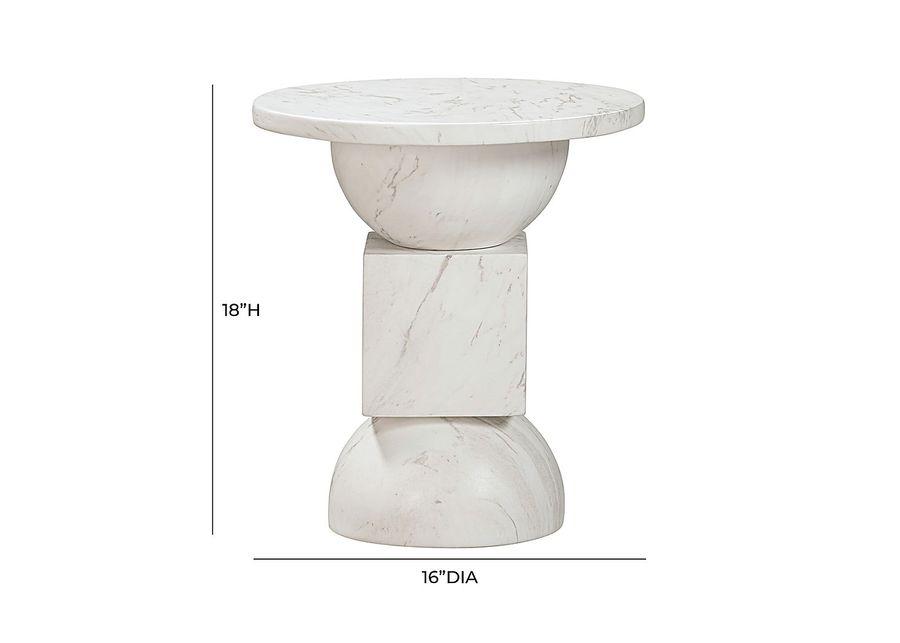 Vercliff White End Table