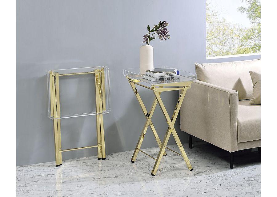 Paeoni Gold End Table, Set of 2