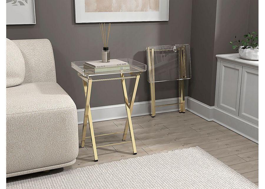 Paeoni Gold End Table, Set of 2