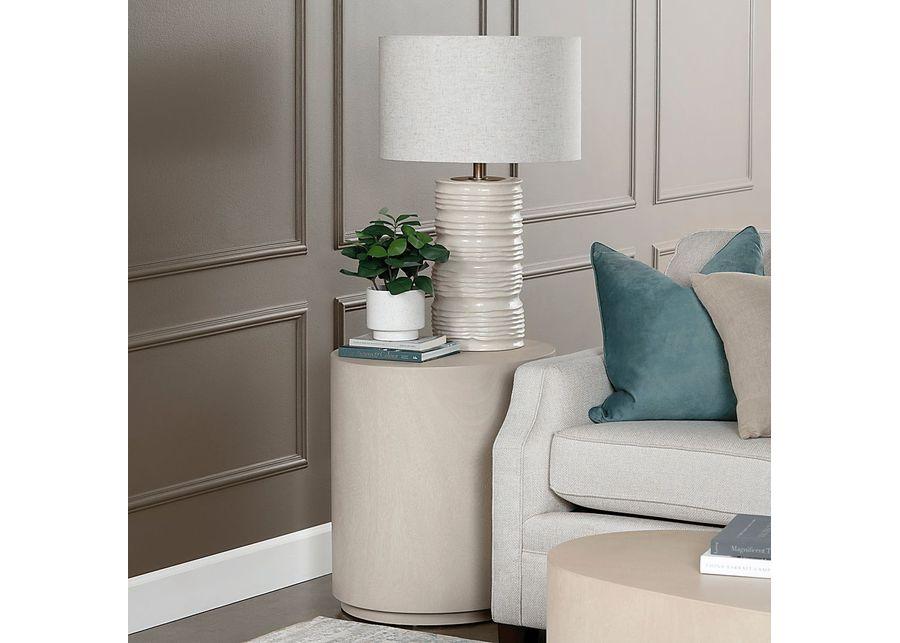 Erkium Beige End Table