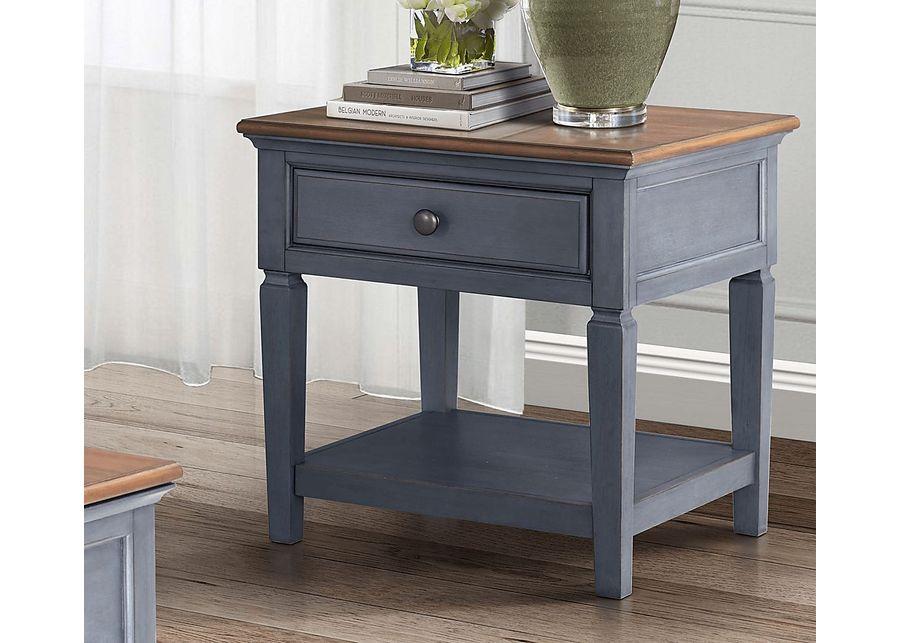 Amoyr Blue End Table