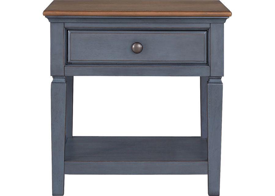 Amoyr Blue End Table