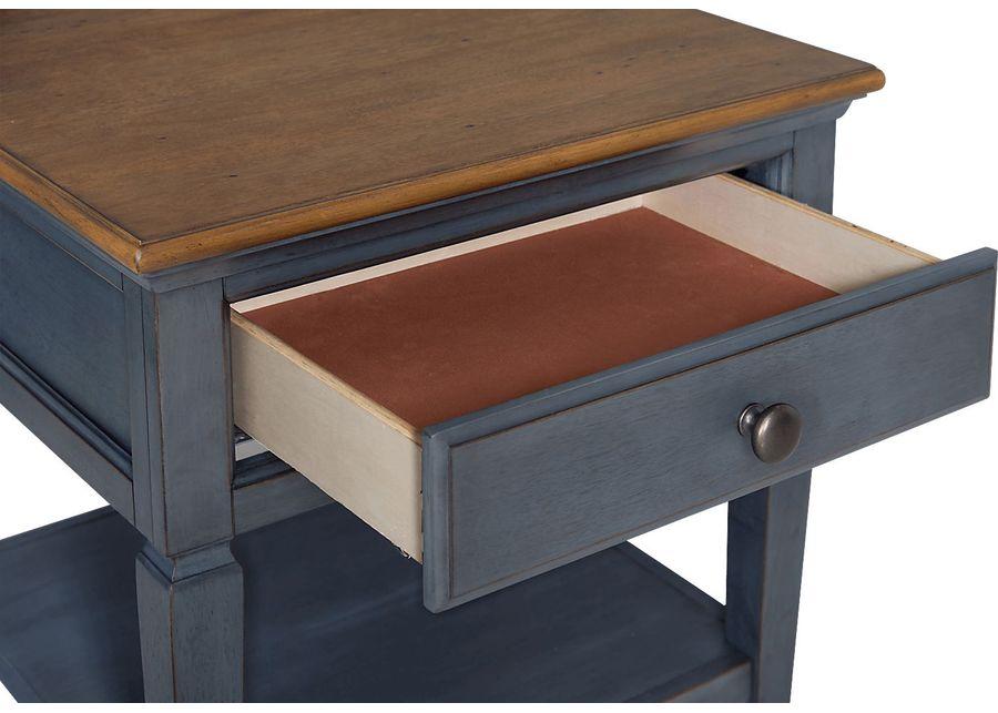 Amoyr Blue End Table