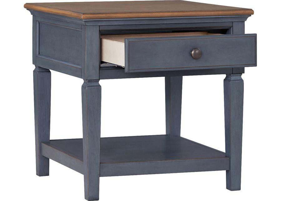 Amoyr Blue End Table