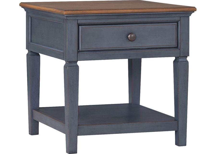 Amoyr Blue End Table