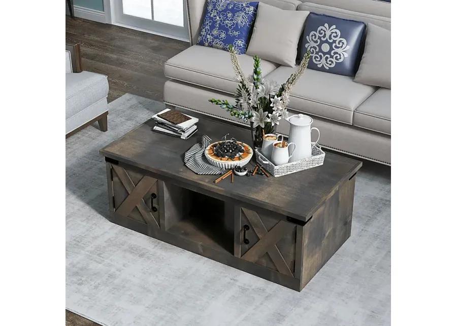 Wapegue Dark Brown Coffee Table