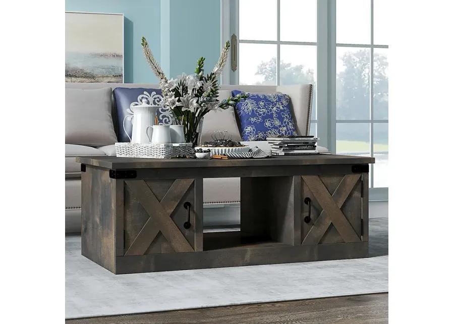 Wapegue Dark Brown Coffee Table