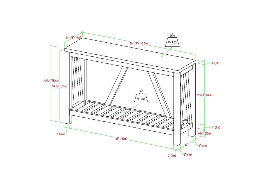 Whittenham White Sofa Table