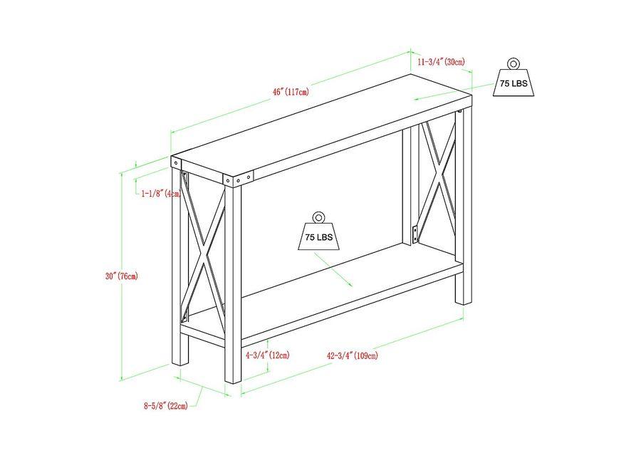 Northwinds Gray Sofa Table