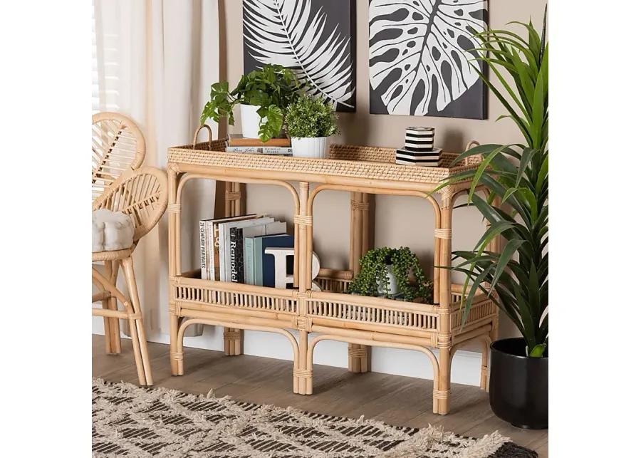 Estoque Brown Sofa Table