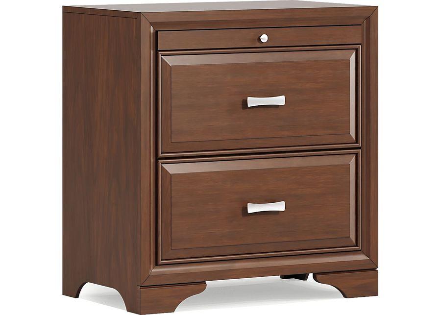 Belcourt Brown Cherry 7 Pc King Panel Arch Bedroom