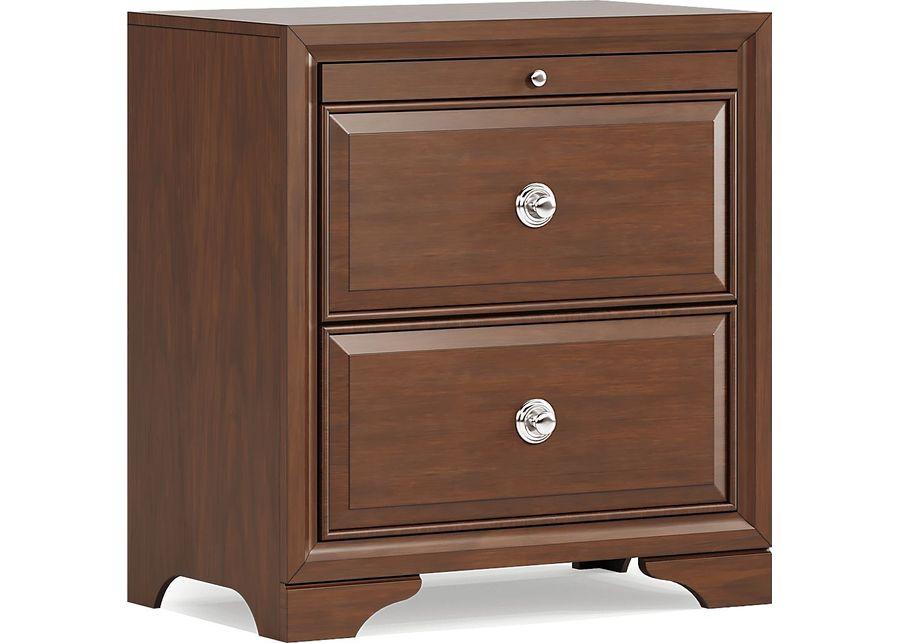 Belcourt Brown Cherry 7 Pc King Panel Arch Bedroom