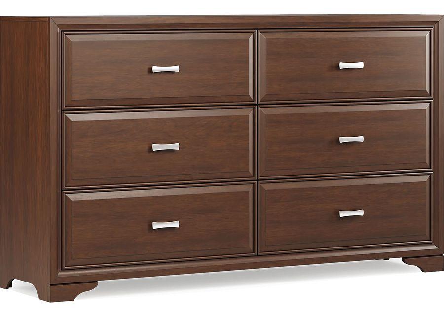 Belcourt Brown Cherry 7 Pc King Panel Arch Bedroom