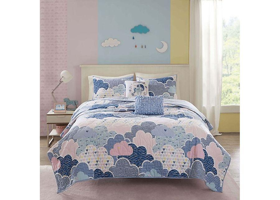 Bessi Blue Full Comforter Set