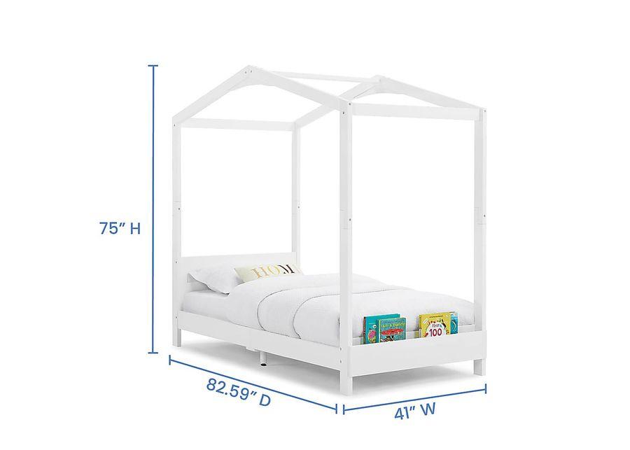 Kids Geoga White Twin Bed