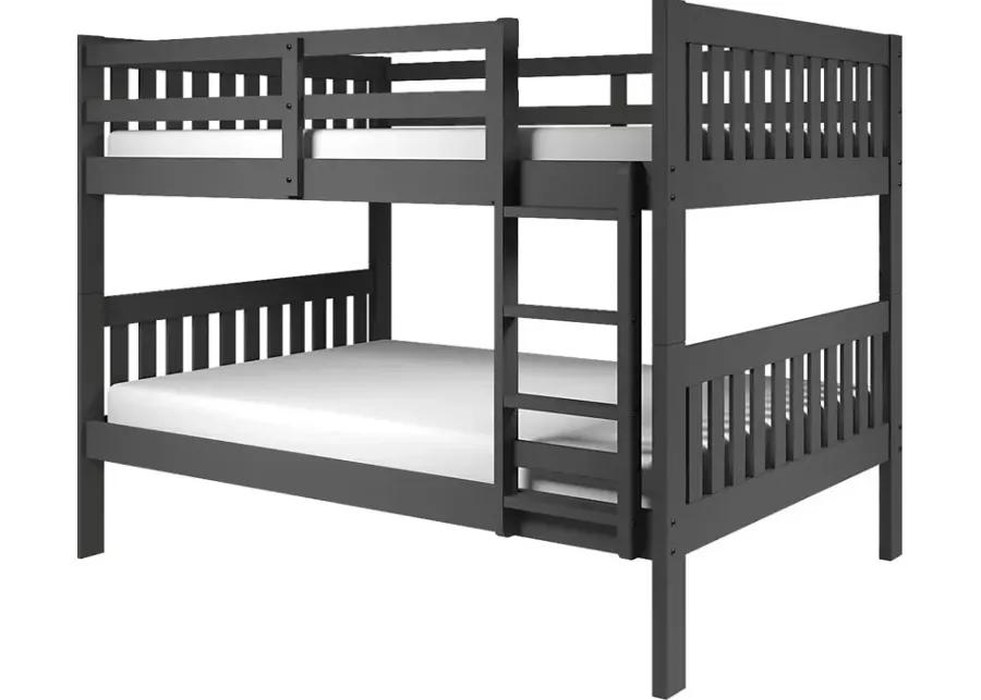 Kids Eleonara I Dark Gray Full/Full Bunk Bed